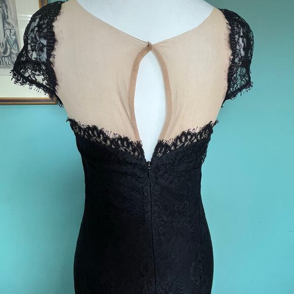 Vintage Evening by ABS Allen Schwartz Black Tie Lace Formal Gown Size 6 prom - Picture 8 of 14